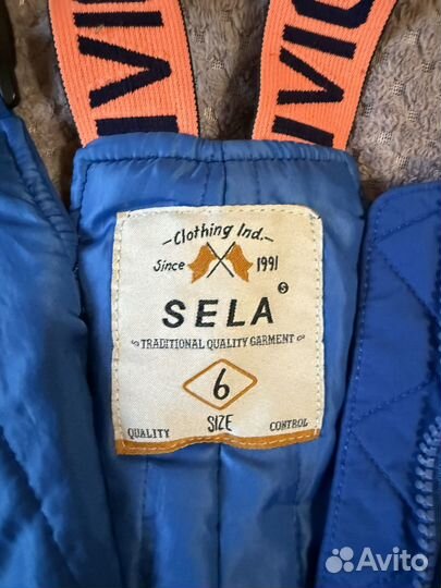 Утепленные штаны Sela на 5-6 лет синие