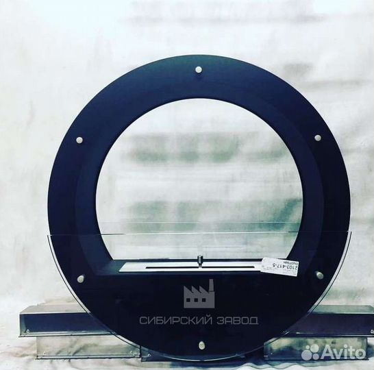 Круглый биокамин встраиваемый в нишу