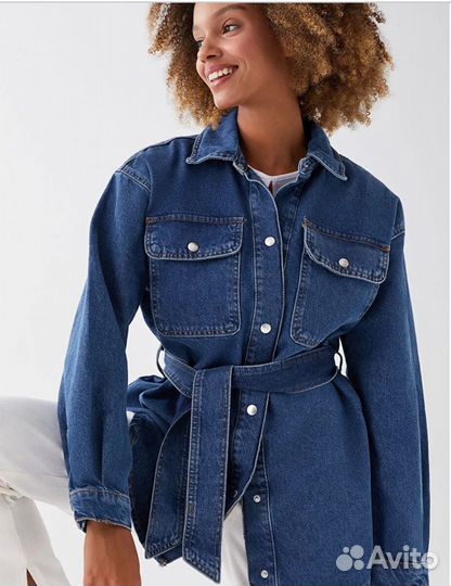 Джинсовая рубашка S