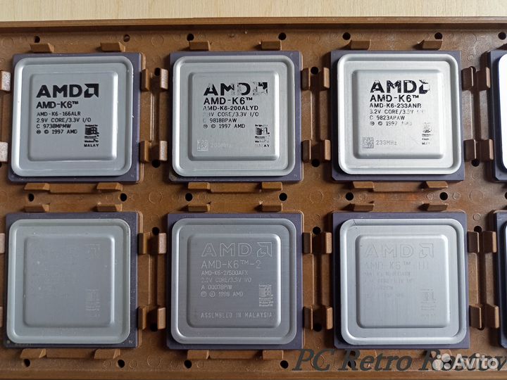 Ретро процессоры AMD K6/ K6-2/ K6-2+/ K6-3/ K6-3+