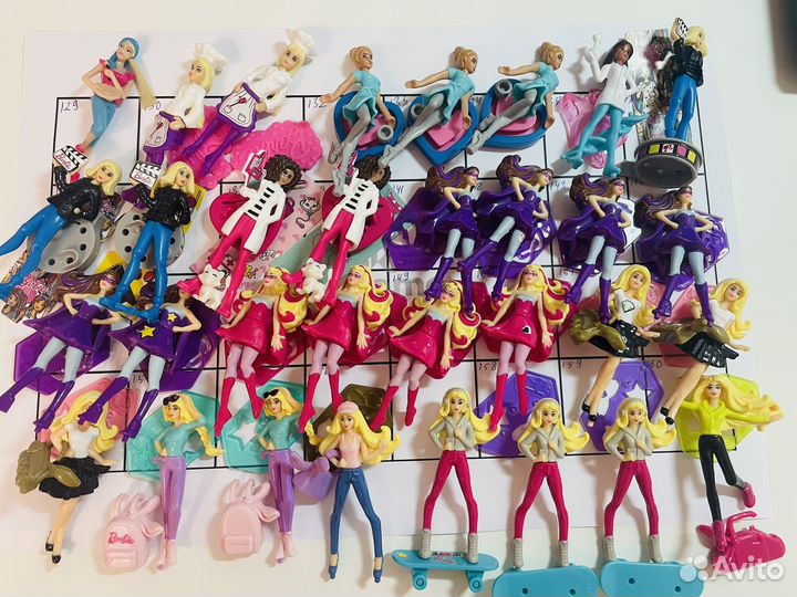 Фигурки из киндера и др винкс барби принцессы