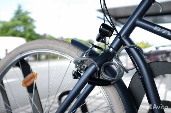 Замок велосипедный Decathlon 100 см, белый