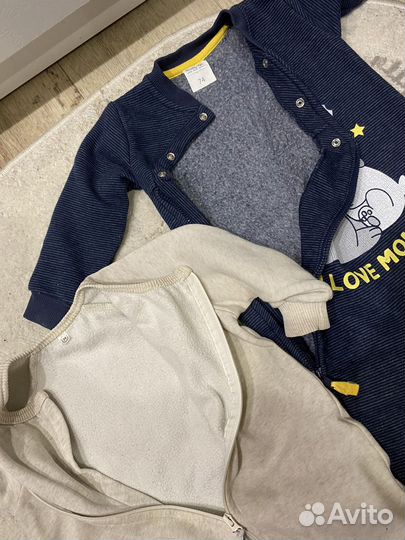 Комбинезоны утепленные 74 на мальчика