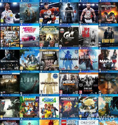 Игры для PS4 (список в описании)