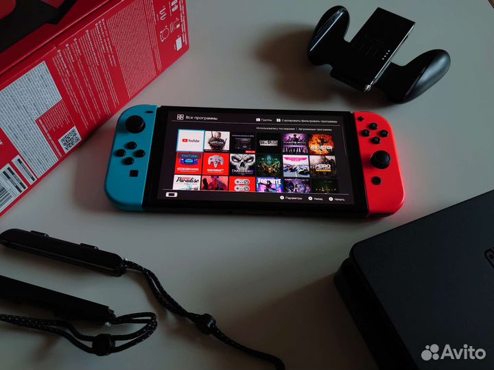 Nintendo switch oled +игры+256gb+чехол