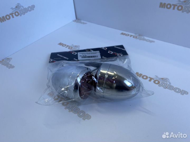 Повороты мото железные D45 хром 2 шт 