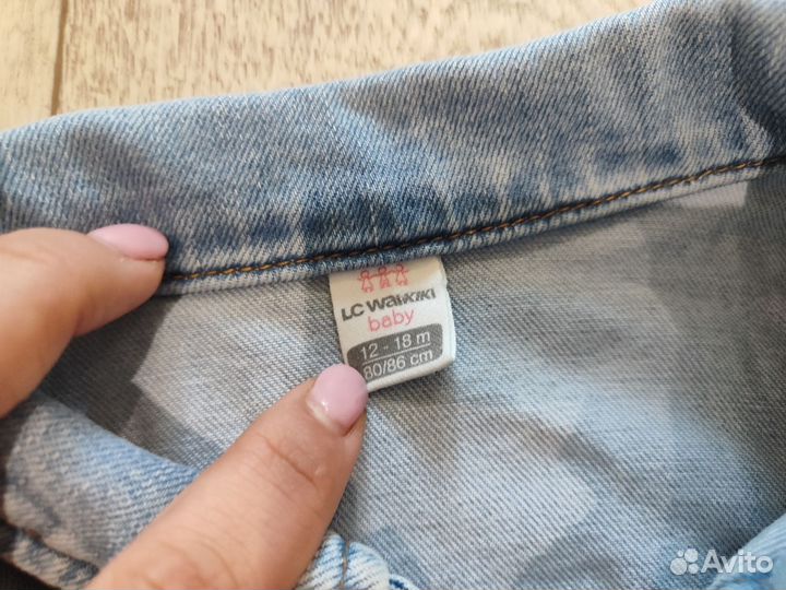 Джинсовая куртка для девочки 80 86