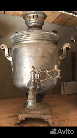 Самовар старинный на дровах