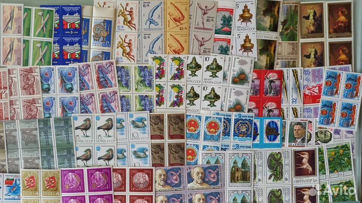 Марки СССР 100 чистых квартблоков за все