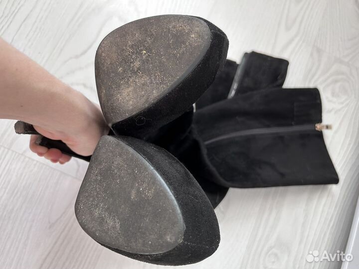 Сапоги замшевые осень весна женские 37