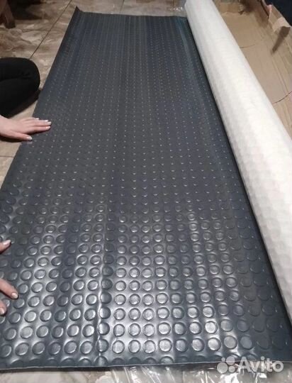 Автолинолеум Черный и Серый + Резиновое покрытие