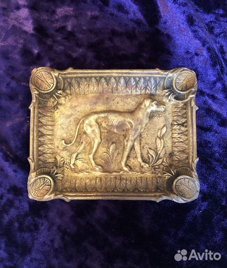 Бронзовая корзина,мелочница,пепелниц Европа винтаж