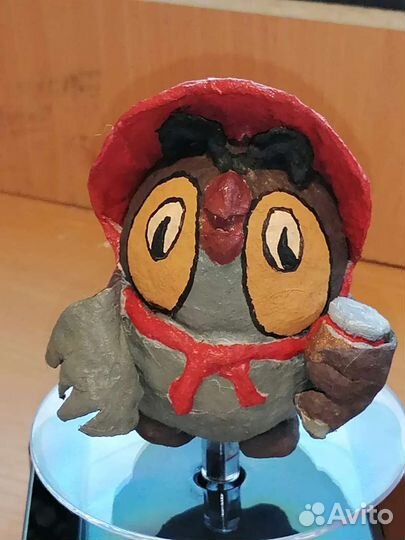 Ватные елочные игрушки, Сова