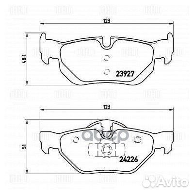 Колодки тормозные BMW E81/E87/E90/E91/E84 X1 за
