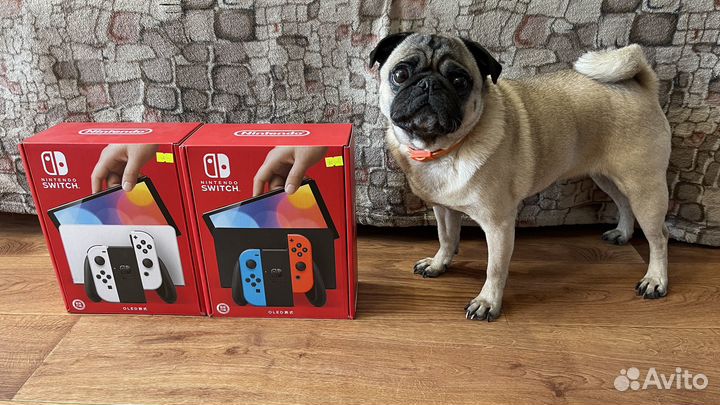 Nintendo Switch Oled 64 gb. Прошитый. Новый