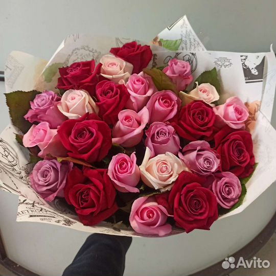 Розы 21шт 31шт 51шт 101шт цветы круглосуточно