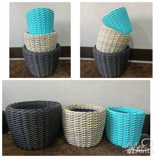 Кашпо из ротанга