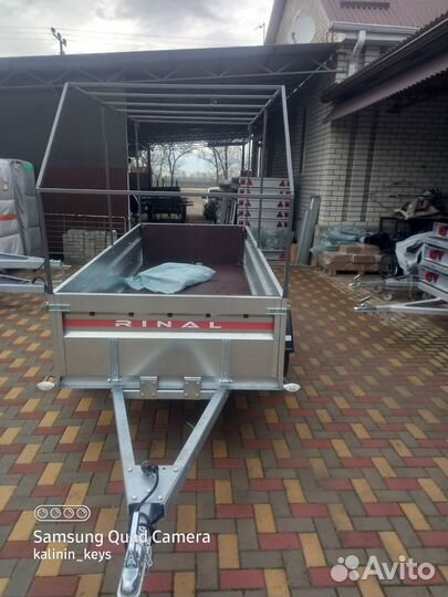 Двухосный прицеп 3х1.3х0.50, тент 1.2 скос