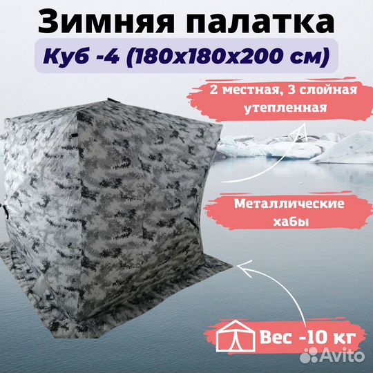 Зимняя палатка куб 180*180*200 (новая)