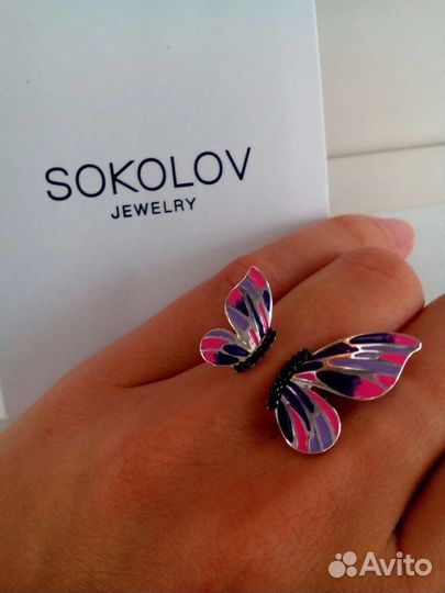 Серебряное кольцо sokolov