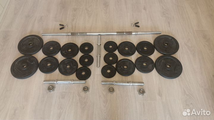 Гантели разборные с грифом для штанги