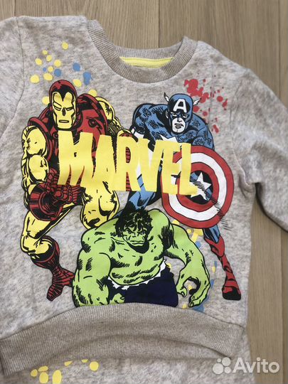 Костюм H&M Marvel новый на флисе 90-116