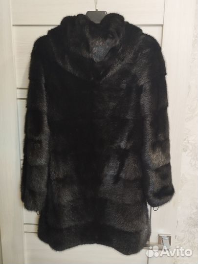 Шуба норковая 42 44 черная трансформер