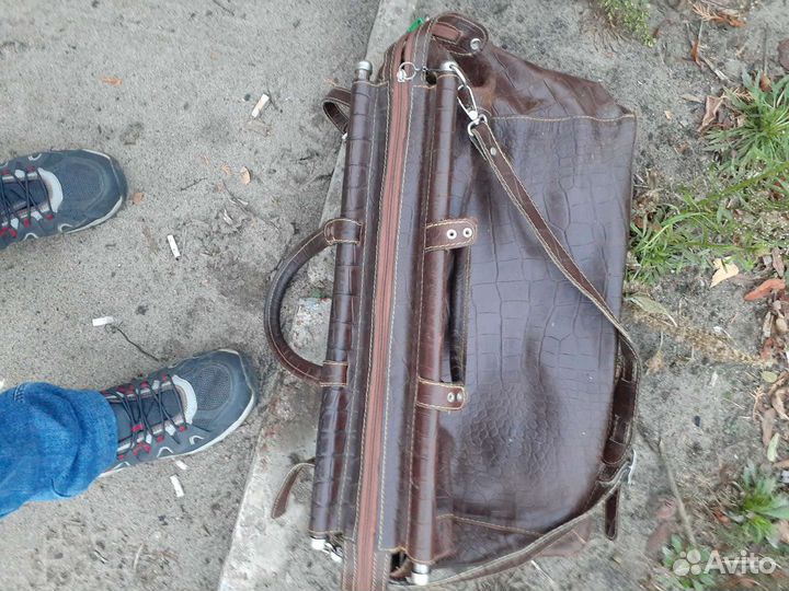 Саквояж кожанный винтажный