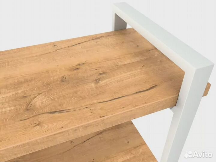 Тумба прикроватная Айсберг Лофт 40 белый/дуб крафт