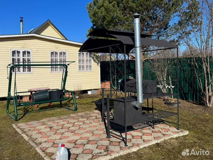 Мангал с крышей