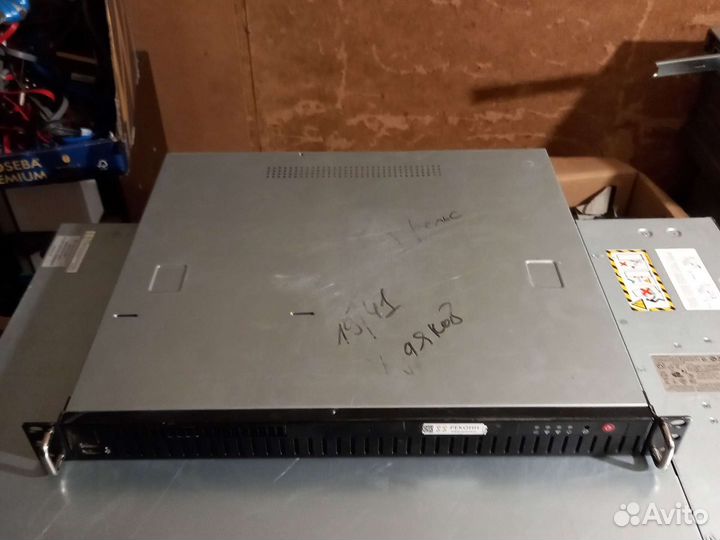 Серверный корпус 1 юнит 38см глубина