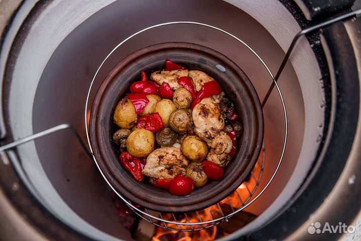 Э1/22см Этажерка решетка-гриль 1 ярусная мясная С