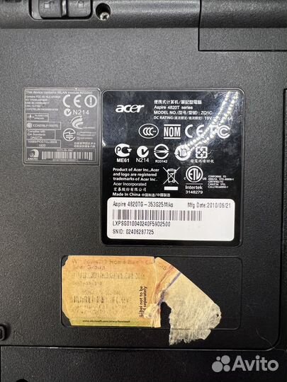 Acer aspire 4820tg