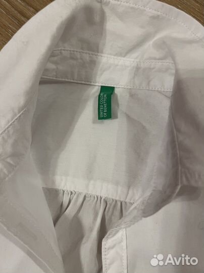 Рубашка белая Benetton рост 120