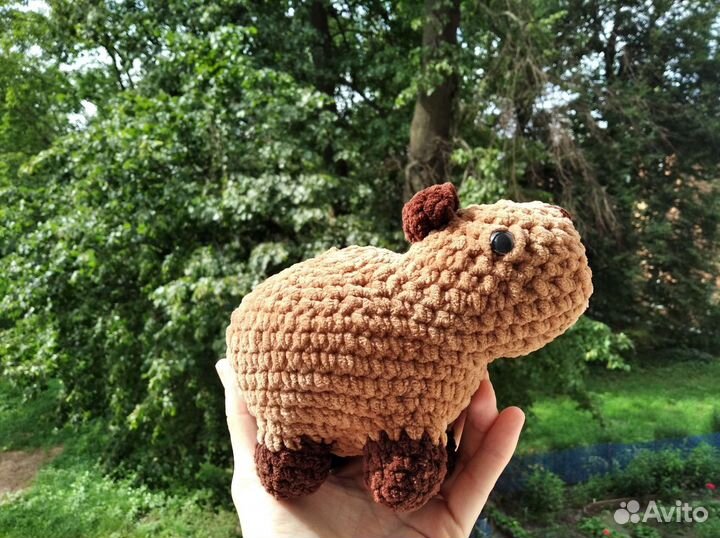 Капибара плюшевая вязаная Тренд