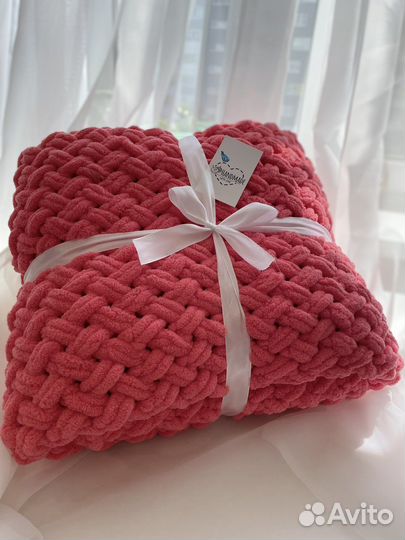 Плед вязаный