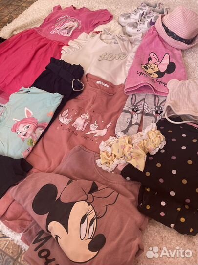 Большой пакет одежды для девочки 122-128