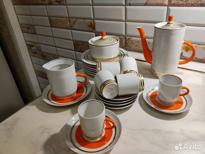Кофейный сервиз фарфор СССР