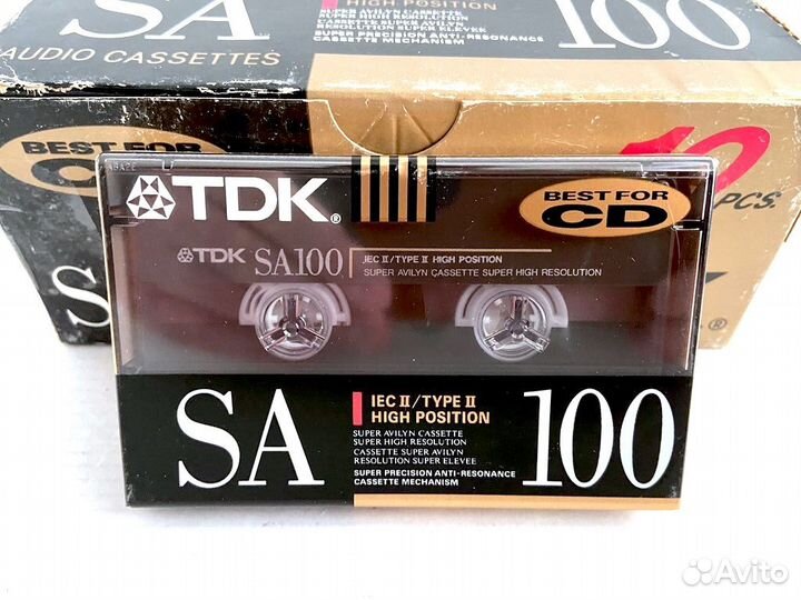 Аудиокассета кассета TDK SA 100 - 1991 г