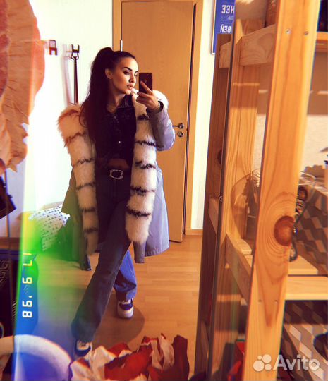 Парка с натуральным мехом