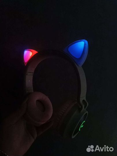 Беспроводные наушники с кошачьими ушками hoco