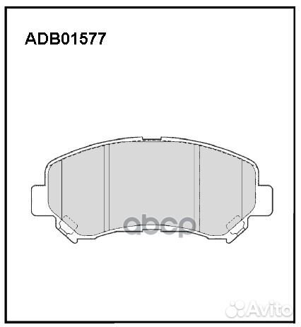 Колодки тормозные дисковые перед 0,6 ADB015