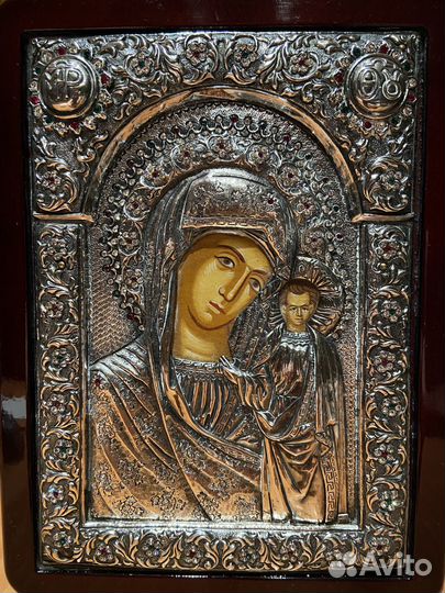 Казанская икона Божией Матери Серебро
