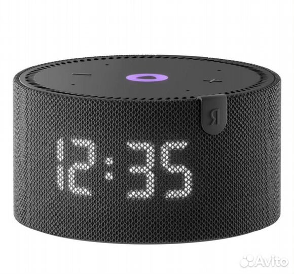 Яндекс Станция Мини (с часами), чёрная,красная