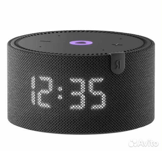 Яндекс Станция Мини (с часами), чёрная,красная