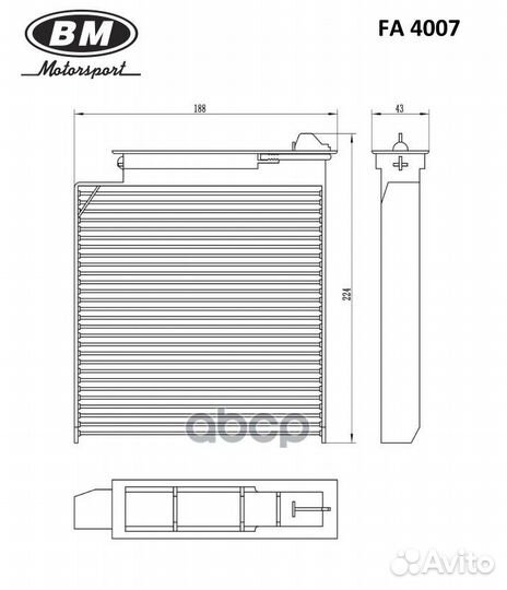 Фильтр салонный FA4007 BM-Motorsport