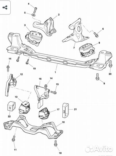 Опора подушка двигателя на Bentley