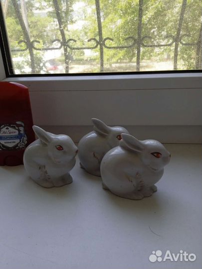 Фарфоровые статуэтки СССР заяц
