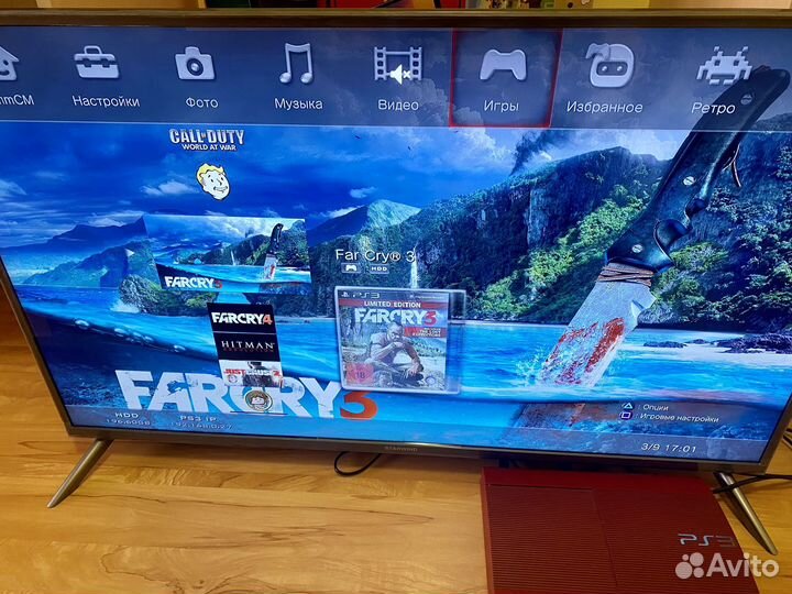 Sony PlayStation 3 500gb + 40 игр.прошита. Red