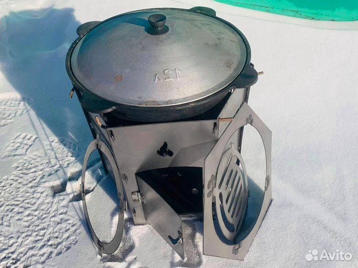 Печь для казана всё в одном